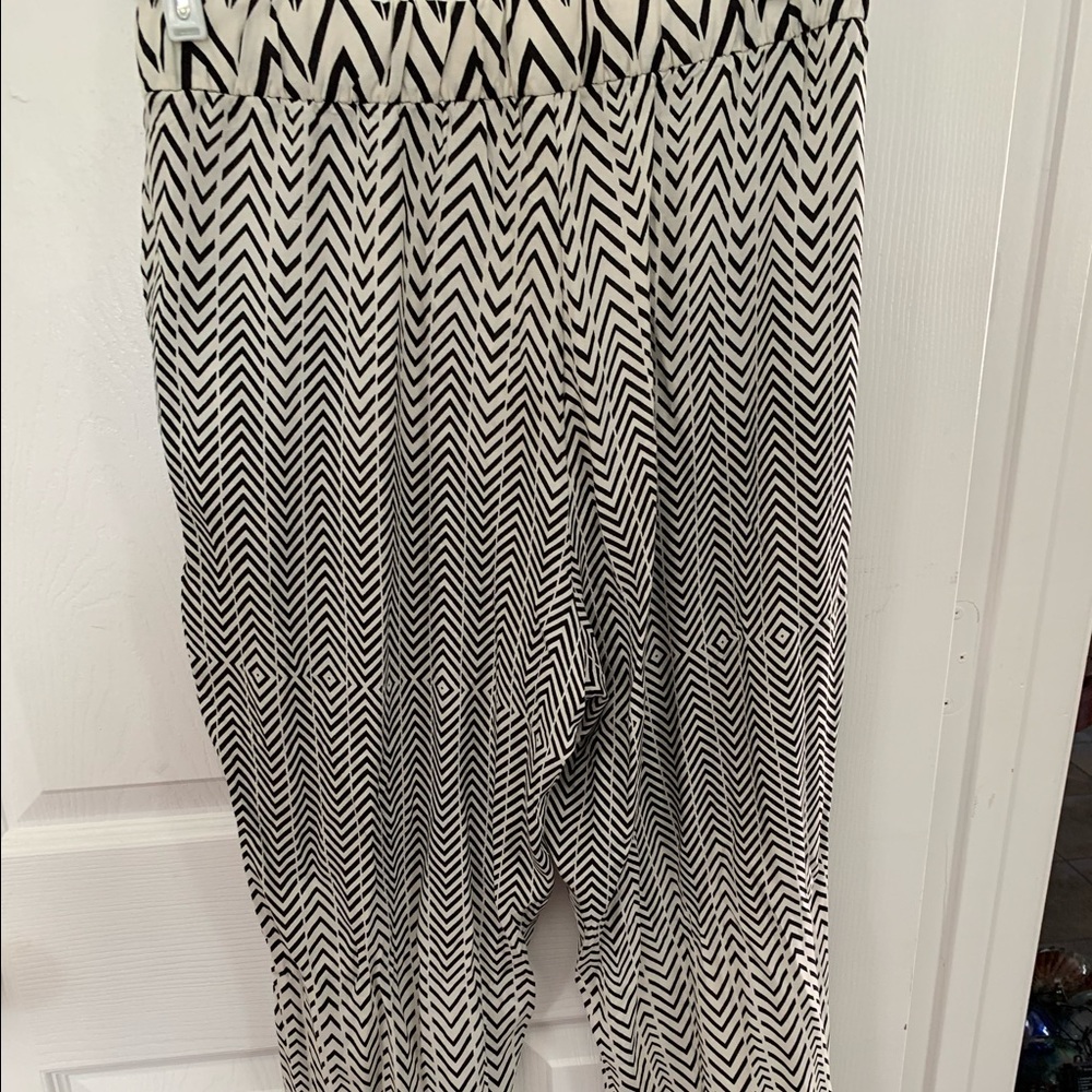 Mind Code Rayon Chevron Pants, Lightweight And Wi… - image 1